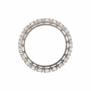 Vintage 1990s Round Diamond 18K White Gold Eternity Band