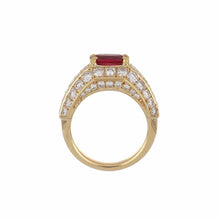 Load image into Gallery viewer, Vintage 1990s Cartier Ruby and Diamond 18K Gold Ring
