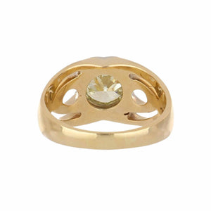 Art Deco Old European-Cut 14K Gold and Platinum Ring