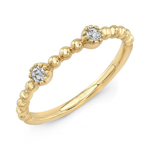 Diamond 14K Gold Bead-Set Band