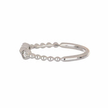 Load image into Gallery viewer, 14K White Gold Bead-set Band with Diamonds
