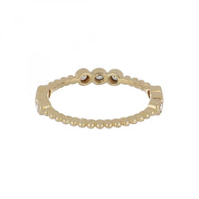 Load image into Gallery viewer, 14K Gold Bead Band with Diamond Stations
