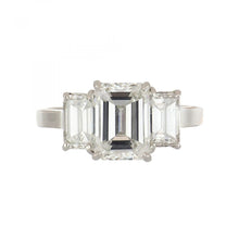 Load image into Gallery viewer, GIA 3.01 Carat Emerald-Cut Diamond Engagement Ring
