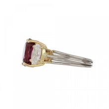 Load image into Gallery viewer, Vintage 1990s Three Stone Platinum and 18K Gold Ring
