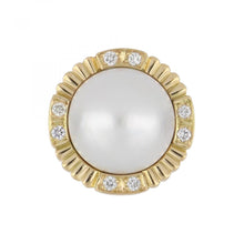 Load image into Gallery viewer, Vintage 18K Gold Mabé Pearl Ring
