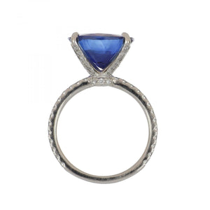 7.92 Carat Ceylon Sapphire Platinum Ring