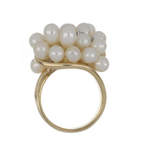 Load image into Gallery viewer, Vintage 1980s 14K Gold Pearl Cluster RIng
