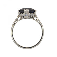 Load image into Gallery viewer, Edwardian Sapphire and Diamond Platinum Ring
