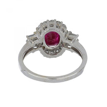 Load image into Gallery viewer, 18K White Gold Burmese Ruby and Diamond Ring
