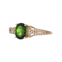 Load image into Gallery viewer, Estate 14K Rose Gold Chrome Diopside Ring
