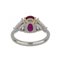 Load image into Gallery viewer, GIA 2.14 Carat Burma Ruby and Diamond Platinum RIng
