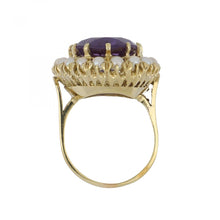 Load image into Gallery viewer, Victorian Revival 1940s 14K Gold Color Changing Stone Ring
