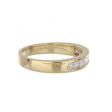 Load image into Gallery viewer, Vintage 1990s 18K Gold Princess-Cut Diamond Band
