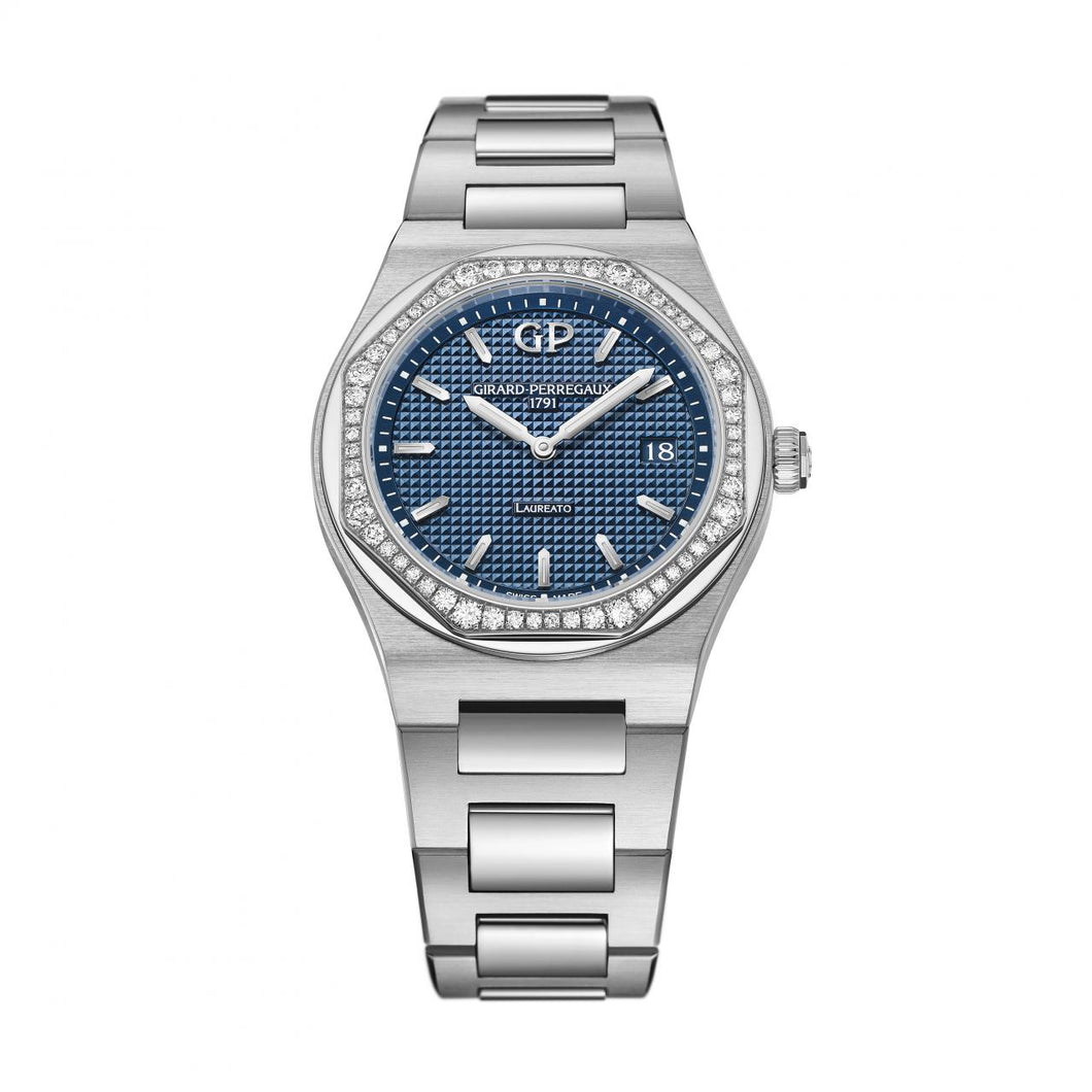 Girard-Perregaux Stainless Steel Laureato Watch with Diamonds