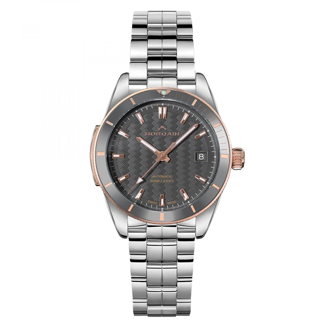 A Norqain Stainless Steel and Rose gold Adventure Sport 37mm Watch