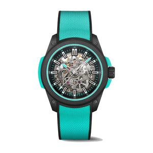 Norqain Wild ONE 42mm Skeleton with Turquoise Strap