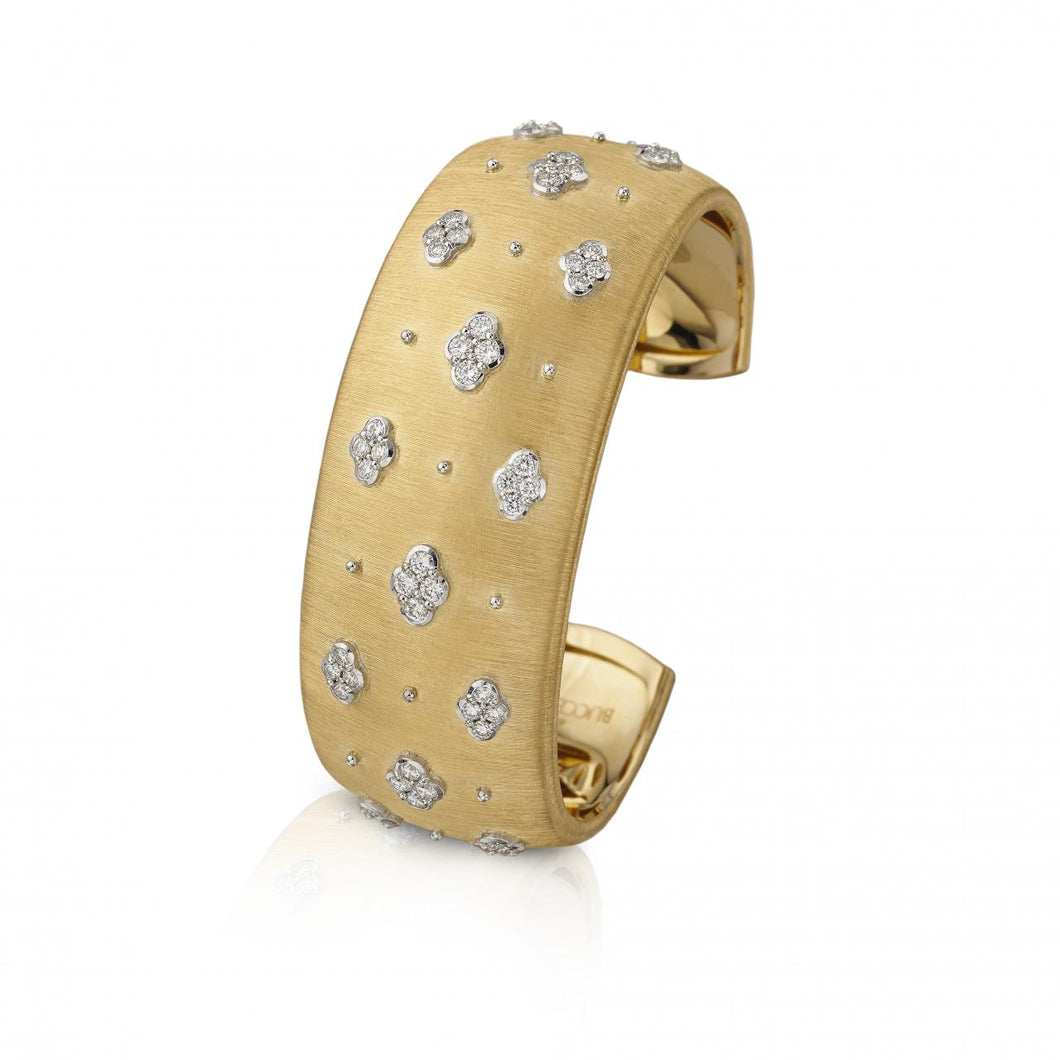 Buccellati 18K Gold 'Macri' Cuff Bracelet with Diamonds