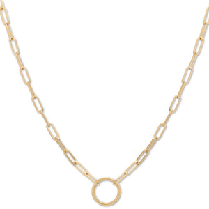 L.Klein 18K Gold Paper Clip Chain Necklace