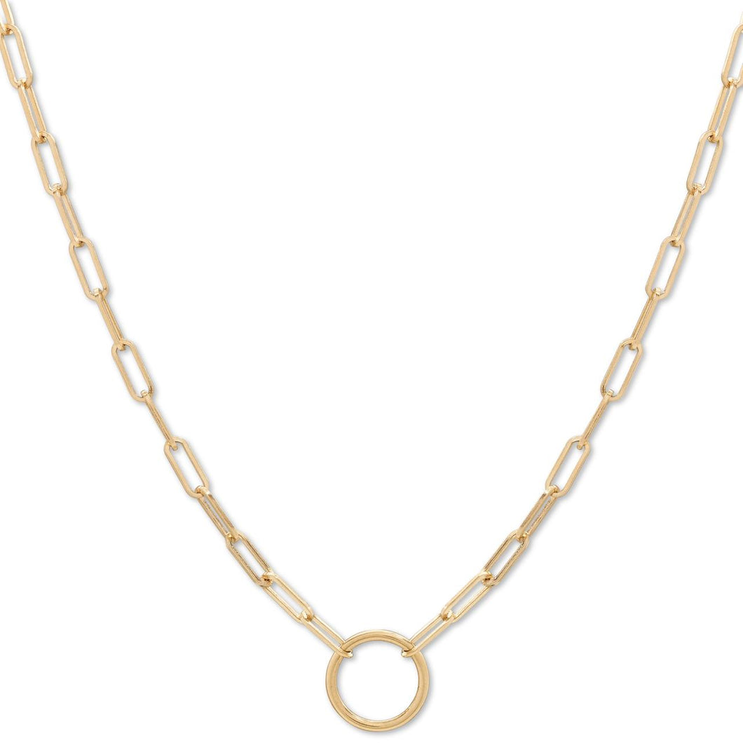 L.Klein 18K Gold Paper Clip Chain Necklace