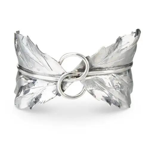 Buccellati Sterling Silver 'Marioleaf Apple' Cuff Bracelet
