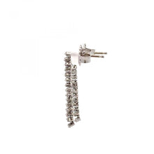 Load image into Gallery viewer, 14K White Gold Diamond Drop Earrings
