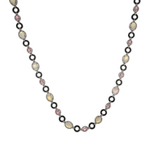 Load image into Gallery viewer, Maharaja Sterling Silver Opal and Pink Tourmaline Necklace

