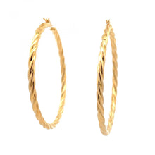 Load image into Gallery viewer, Antonio Papini 18K Gold Twist Hoop Earrings
