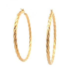 Antonio Papini 18K Gold Twist Hoop Earrings