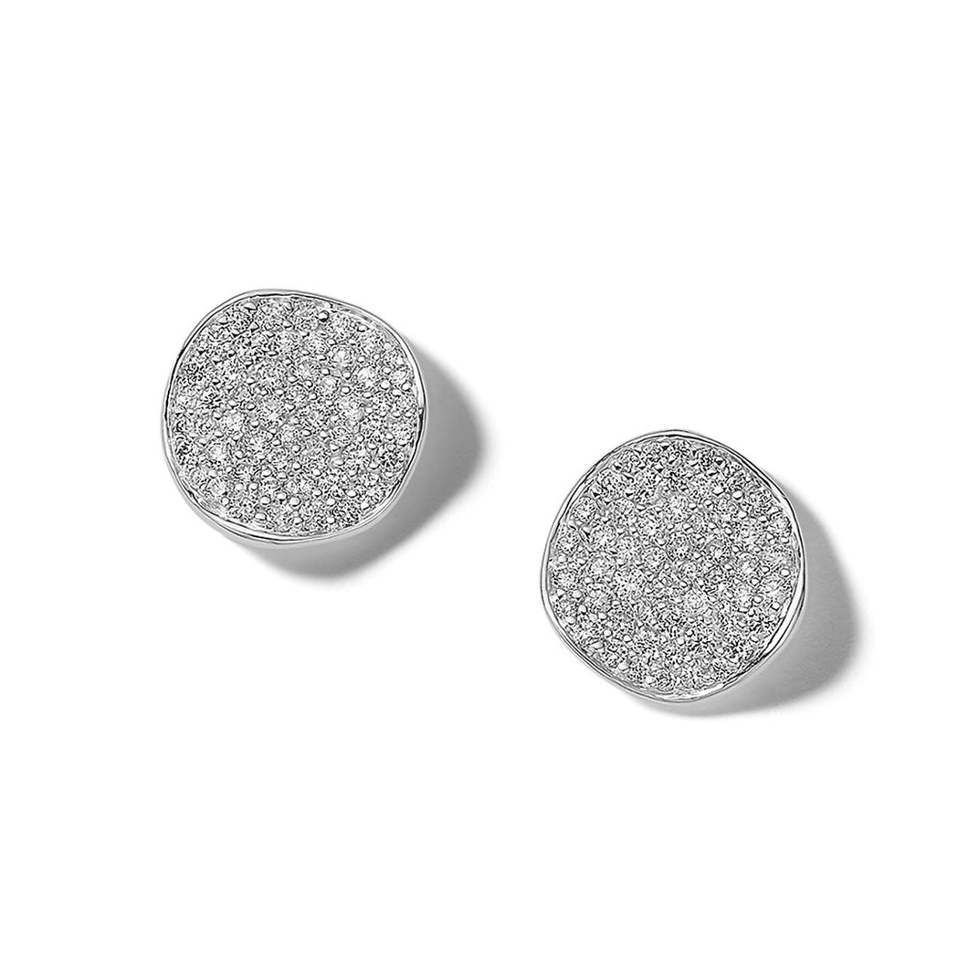 Ippolita Sterling Silver Small 'Stardust' Diamond Disc Earrings