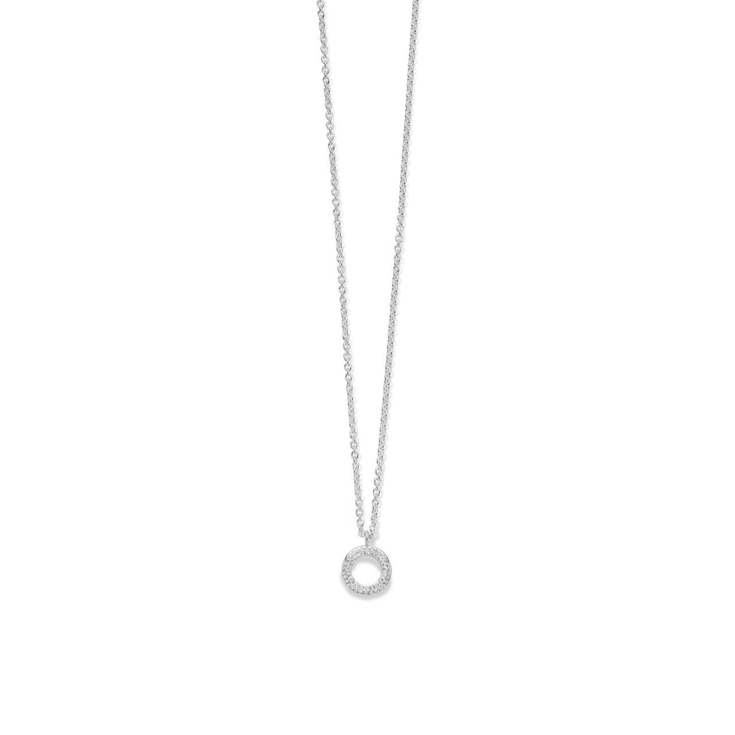 Ippolita Sterling Silver 'Stardust' Small Open Diamond Disc Pendant Necklace