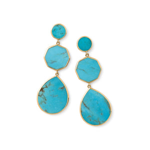Ippolita 18K Gold 'Rock Candy' Polished Turquoise Earrings
