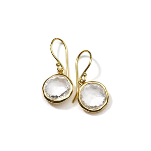 Ippolita 18K Gold Mini 'Lollipop'  Rock Crystal Drop Earrings