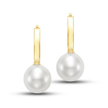 Load image into Gallery viewer, Mastoloni 14K Gold Pearl Drop Earrings
