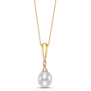 Mastoloni 14K Gold Pearl Pendant Drop Necklace