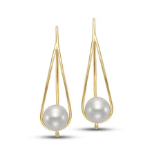 Load image into Gallery viewer, Mastoloni 14K Gold Pearl Drop Earrings
