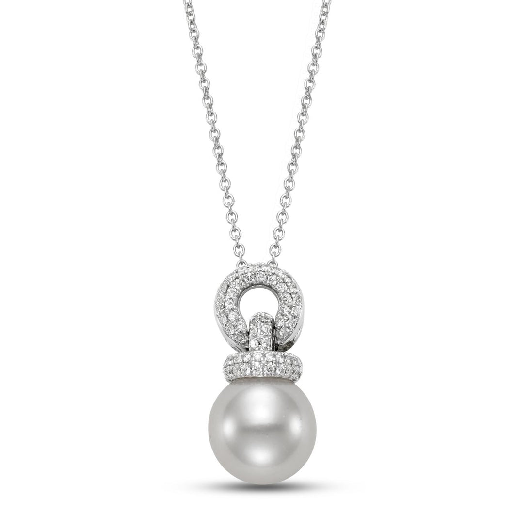Mastoloni 18K White Gold Pearl Pendant Necklace