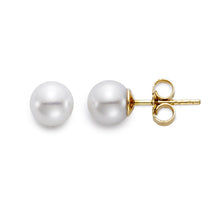 Load image into Gallery viewer, Mastoloni 18K Gold Akoya Pearl Stud Earrings
