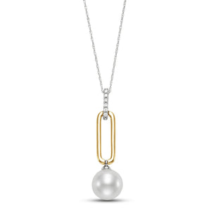 Mastoloni 14K Two-Tone Pearl Pendant Necklace