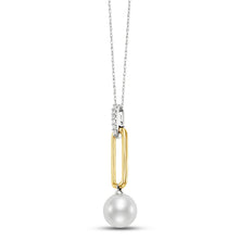 Load image into Gallery viewer, Mastoloni 14K Two-Tone Pearl Pendant Necklace

