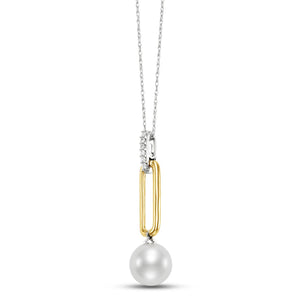 Mastoloni 14K Two-Tone Pearl Pendant Necklace