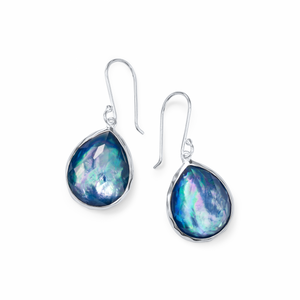 Ippolita Sterling Silver 'Rock Candy' Mother-of-Pearl, Rock Crystal, and Lapis Earrings