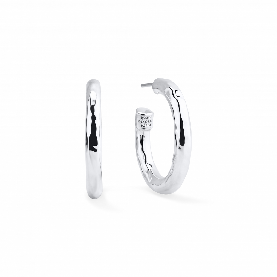 Ippolita Sterling Silver 'Classico' Small Hammered Hoop Earrings