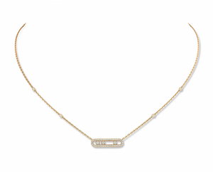 Messika 18K Gold 'Baby Move' Pavé Diamond Necklace