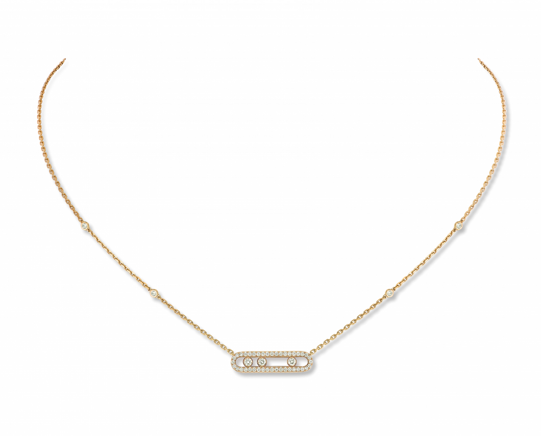 Messika 18K Gold 'Baby Move' Pavé Diamond Necklace