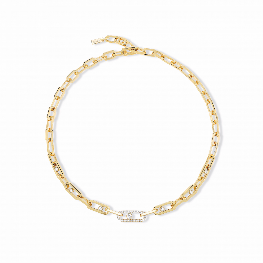 Messika 18K Gold 'Move Link' Necklace with Diamonds