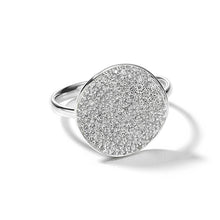 Load image into Gallery viewer, Ippolita Sterling Silver Medium &#39;Stardust&#39; Flower Diamond Disc Ring
