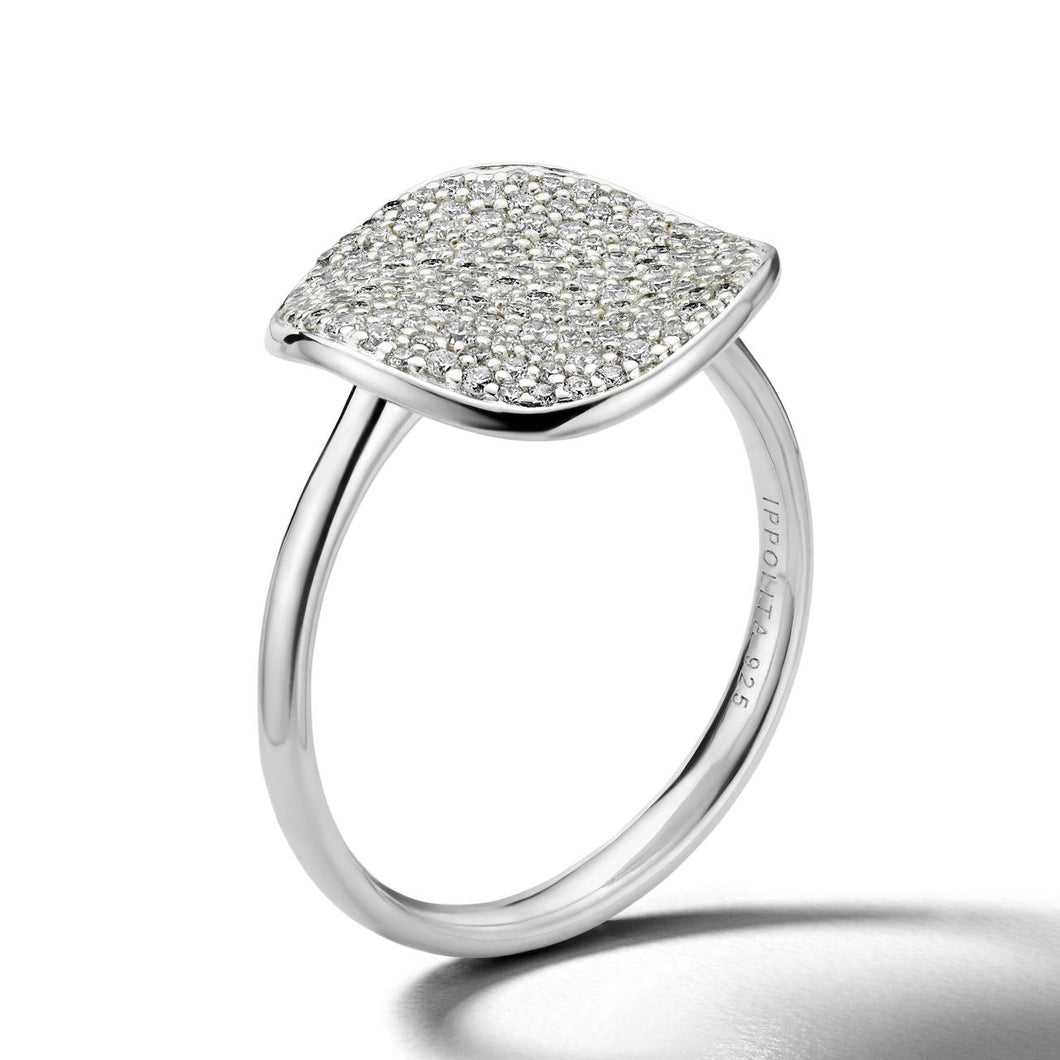 Ippolita Sterling Silver Medium 'Stardust' Flower Diamond Disc Ring