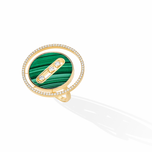 Messika 18K Gold 'Lucky Move' Malachite Ring