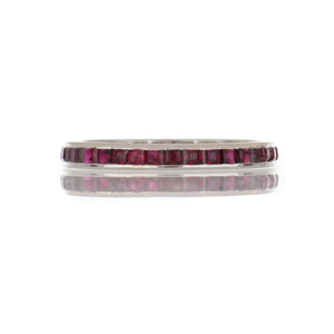 Vintage 1970s Synthetic Ruby Band